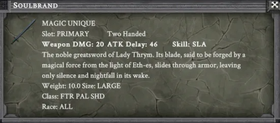 SOULDBRAND item card